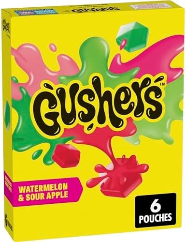 Gushers Watermelon & Sour Apple Fruit Flavored Snacks, 6 ct, 4.8 oz