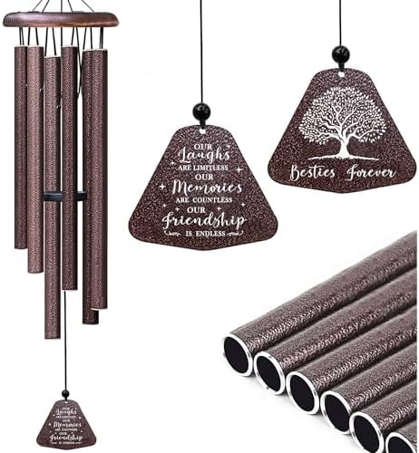 Fusui Best Friend Birthday Gifts for Women/Men Wind Chimes 32", Friendship/Bestie Gifts for Women, Long Distance/Mothers/Valentines Day/Christmas/Graduation Gift for Best Friend/Bff/Soul Sister/Bestie