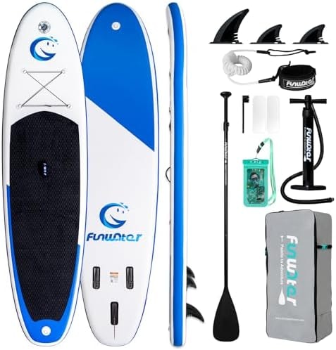 FunWater Stand Up Paddle Board Ultra-Light Inflatable Paddleboard with SUP Accessories for Adults & Youth of All Skill Levels