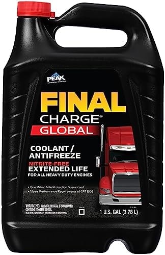 PEAK Final Charge Global Extended Life Concentrate Antifreeze/Coolant for All Heavy Duty Engine Cooling Systems, 1 Gal.