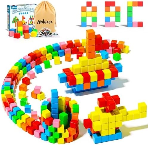 Apluses 42PCS Magnetic Blocks, Gifts for 3 4 5 6 Year Old, Magnet Building Blocks for Kids, Girls & Boys, Sensory - Montessori - Autism - Magnetic Toys for Kids Ages 3-5 4-8