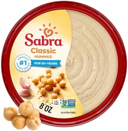 Sabra Classic Hummus Dip for Healthy Snacking & Sharing - 8 Oz