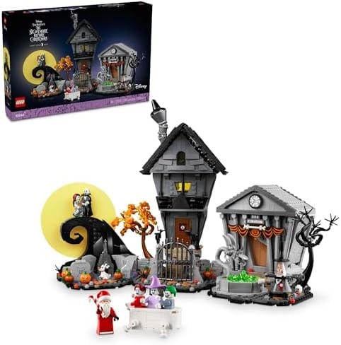 LEGO Disney Tim Burton's The Nightmare Before Christmas Decor - Building Set for Adults for Display, Ages 18+ - Collectible DIY Craft for Fans of Iconic Movie with Minifigures Included - 21351