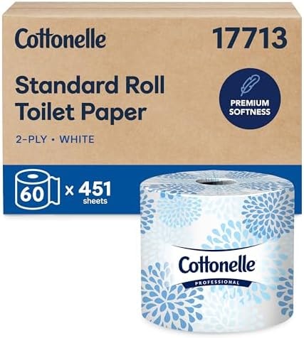 Cottonelle Professional Standard Roll Toilet Paper, Bulk, 60 Rolls (17713)