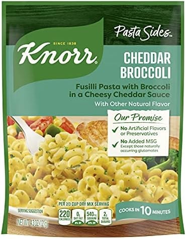 Knorr Pasta Sides Cheddar Broccoli Fusilli For Delicious Quick Pasta Side Dishes 4.3 oz