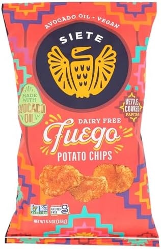 Siete Family Foods Fuego Potato Chips, 5.5 oz Bag