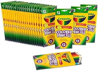 Crayola Bulk Colored Pencils for Kids (24pk), Teacher Classroom Must Haves, School Supplies for Preschool & Kindergarten, 12 Colors