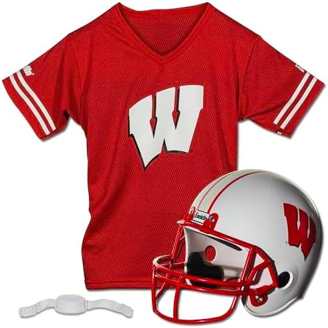 Franklin Sports NCAA Wisconsin Badgers Helmet and Jersey Set