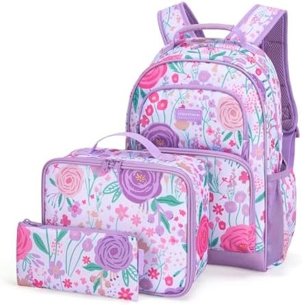 mommore Kids Backpack Set Kindergarten School Bookbag for Boys Girls 4-8