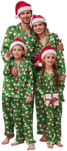 Ekouaer Pajamas for Men Satin Long Sleeve Pjs Button Down Lounge Set