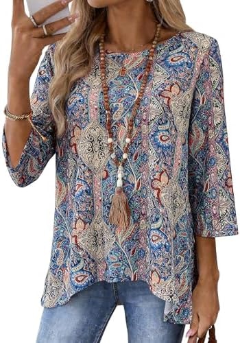Totatuit 3/4 Length Sleeve Womens Tops Plus Summer Outfits for Women 2026