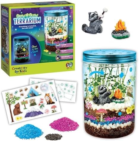 Creativity for Kids Grow 'N Glow Terrarium Kit - Educational Science Kits | Screen Free Summer Fun Activities | Gifts for Boys and Girls | Craft and STEM Projects (Ages 6+)