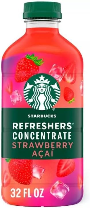 Starbucks Strawberry Acai Refreshers Concentrate, 32 fl oz Bottle