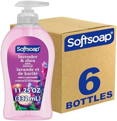 Softsoap Lavender & Shea Scent Liquid Hand Soap, Moisturizing Liquid Hand Soap, 11.25 Ounce, 6 Pack