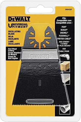 DEWALT Oscillating Tool Blade for Wood, Wide, Fast Cutting (DWA4207), Black
