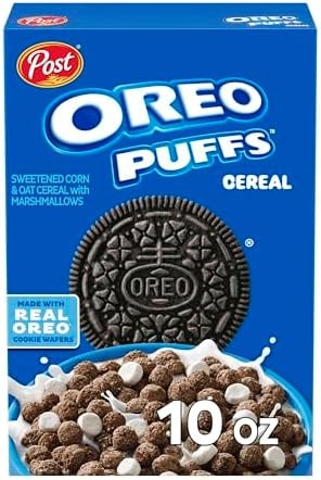 Post, Oreo Puffs Cereal, Chocolate Breakfast Cereal, 10 Ounce