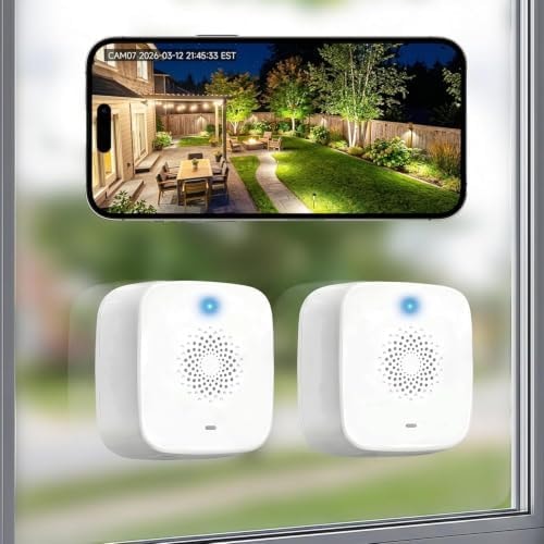 Rraycom 2.5K Window Camera Wireless 2Pack,6S Pre-Roll, Dual-Band 5G/2.4GHz WiFi Indoor Dome Cameras for Home Security, Anti-Glare Color Night Vision, AI Motion Detection, Magnetic No-Drill Setup