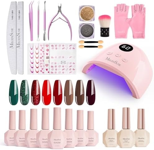 MelodySusie Gel Nail Polish Kit with UV Light P-PLUS30F