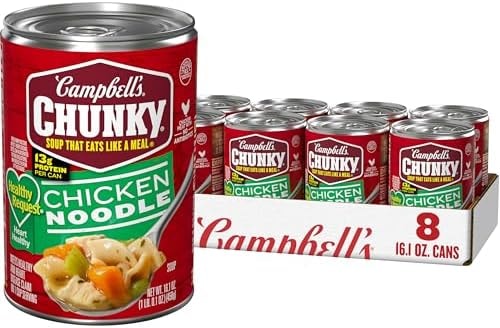 Campbell's Chunky Healthy Request Chicken Noodle Soup, 16.1 oz Can (8 Pack)