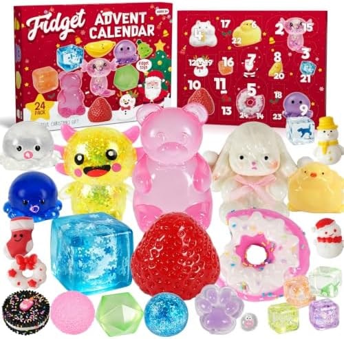 Advent Calendar 2026, 24-Day Countdown Calendar with Cute Squishy Toys
