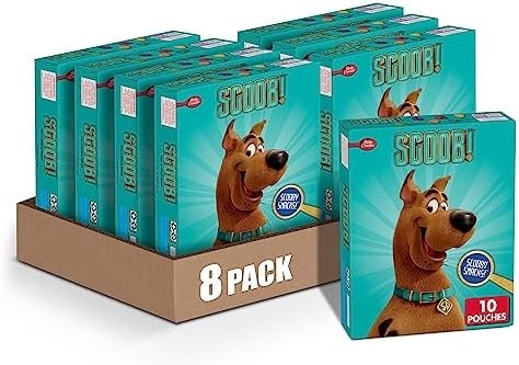 Scooby-Doo Fruit Flavored Snacks, Gluten Free, Kids Snacks, 10 Ct, 8 oz (Pack of 8)