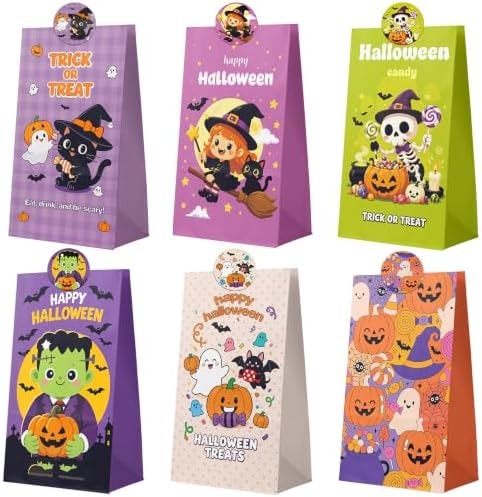 Halloween Treat Bags,Halloween Party Favors,24PCS Candy Bags Trick or Treat