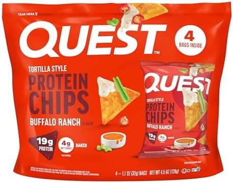 Quest Nutrition Buffalo Ranch Tortilla Style Protein Chips, 4 Count