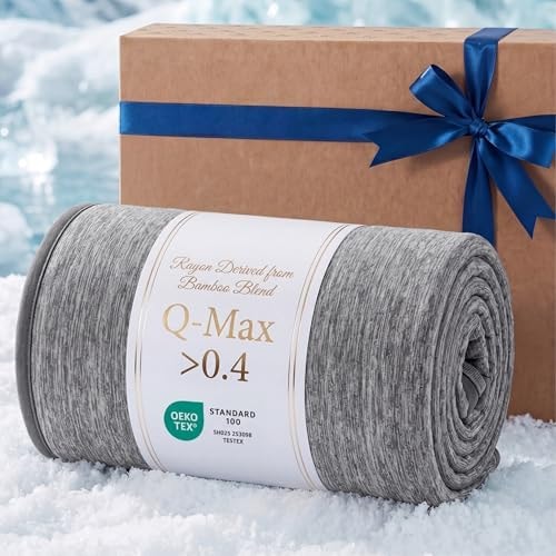Bedsure Silky Soft Summer Cooling Blanket for Hot Sleepers, Picnic Camping Essentials Cold Throw Blanket for Couch, Rayon Derived from Bamboo Lightweight Bed Cooling Travel Outdoor Cool Throw, 50x70