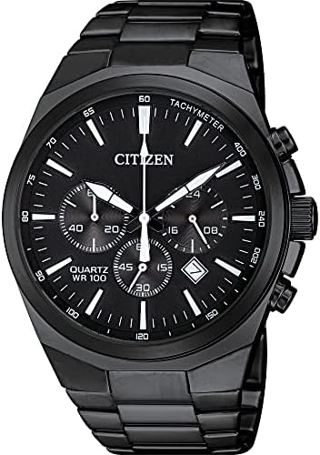Citizen Quartz Mens Watch, Stainless Steel, Classic, Black (Model: AN8175-55E)