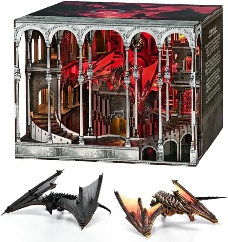 MiniCity Book Nook Kit, DIY Miniature House Kit for Adults, Teens and Beginners, Dollhouse Booknook Library Tiny House Bookshelf Decor 3D Wooden Puzzle, Gifts for Family, Friends (Ember Castle)