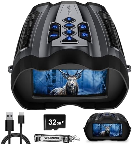WISHBETY 4K Night Vision Goggles for Adult,5000mAh Night Vision Binoculars