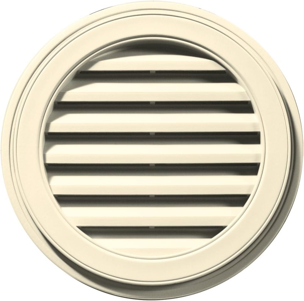 Builders Edge 120032222020 22" Round Vent 020, Heritage Cream