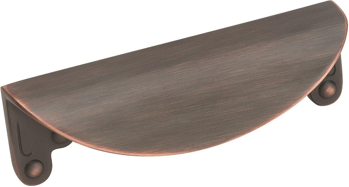 Amerock Inspirations 3 inch (76mm) Center-to-Center Oil-Rubbed Bronze Cabinet Cup Pull - 10 Pack