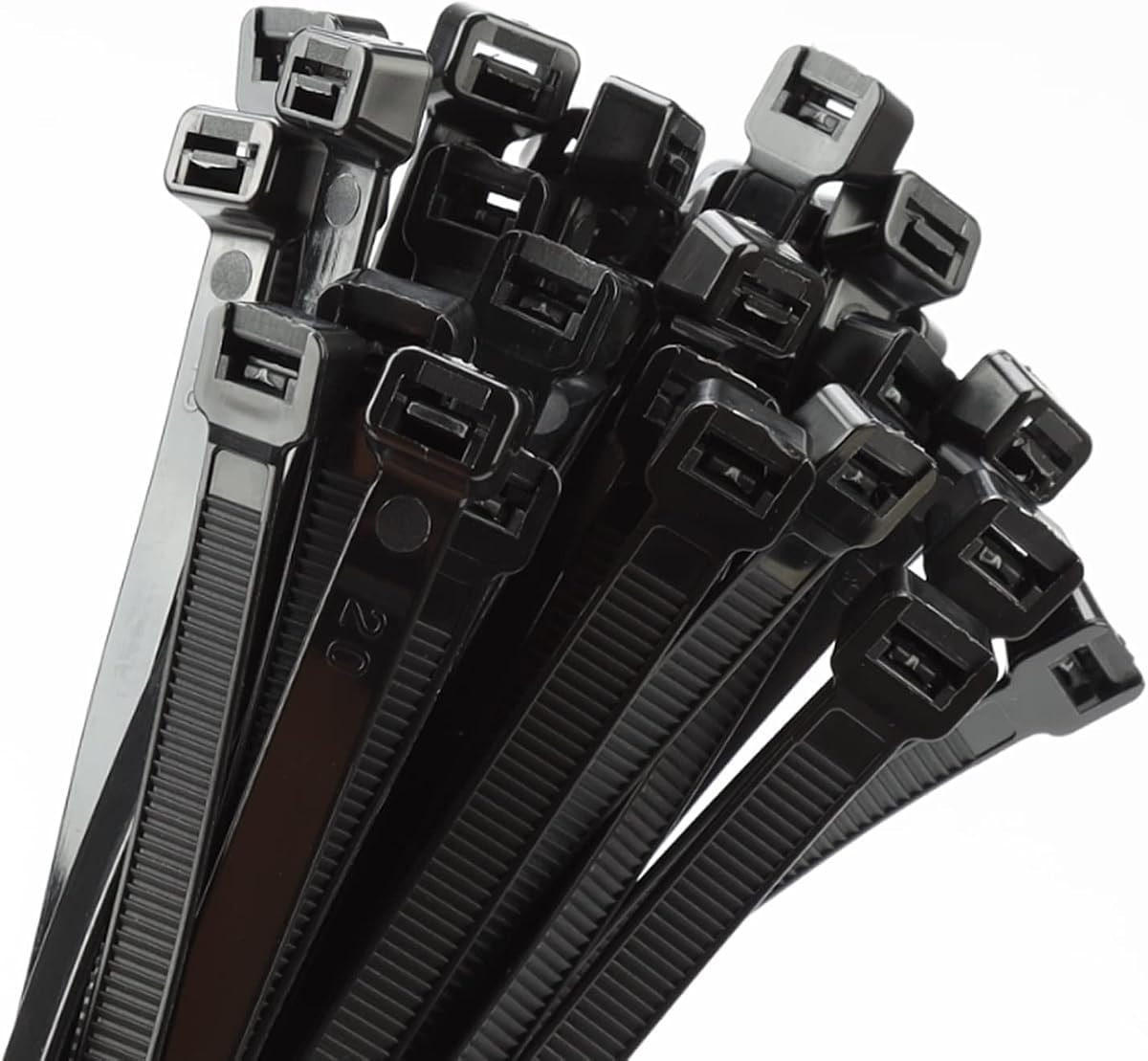 Armpow 18 inch Black Zip Ties Heavy Duty 100 PACK, 220 LBS Ultra Exclusive Strong Plastic Wire Ties, Large Cable Ties Extra Long Tie Wraps, Indoor and Outdoor UV Resistant