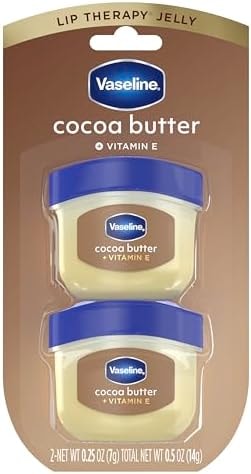 Vaseline Lip Balm Mini 2 ct Cocoa Butter For Dry Cracked Skin Hydrating Lip Balm 0.5 oz