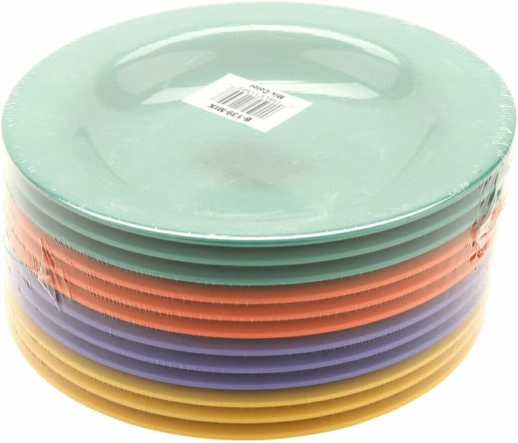 G.E.T. B-139-MIX Melamine Wide Rim Fruit/Dessert Bowl, 13 Ounce, Assorted Colors (Set of 12)