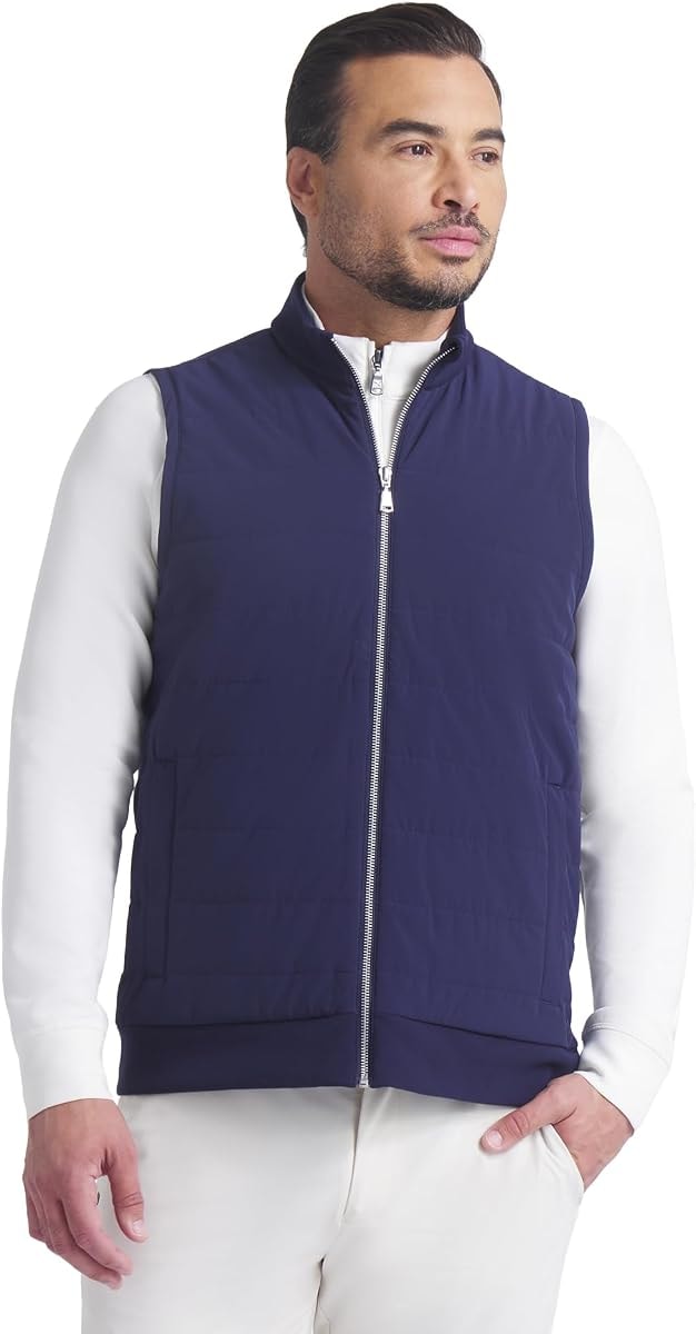 Puma Golf Men's Standard Clubhouse Fleece Vest, DEEP Navy