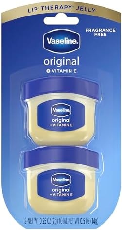 Vaseline Lip Therapy 2 Pack Original Mini For Dry, Chapped Lips Hydrating Lip Balm 0.5 oz