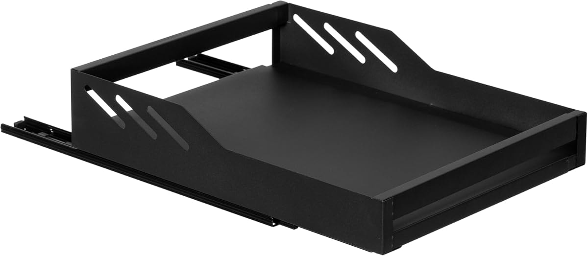 Basicwise Expandable Deep Drawer Organizer Adjustable Pull-Out Cabinet Storage Tray for Kitchen Organization Ideal for Cookware Dinnerware Food Containers Utensils Bakeware & Pantry Essentials, Large
