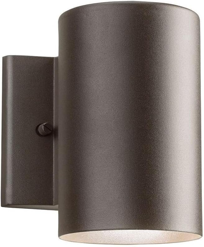 Kichler 11250AZT30 LED Outdoor Wall Mount, Textured Architectural Bronze, 7"