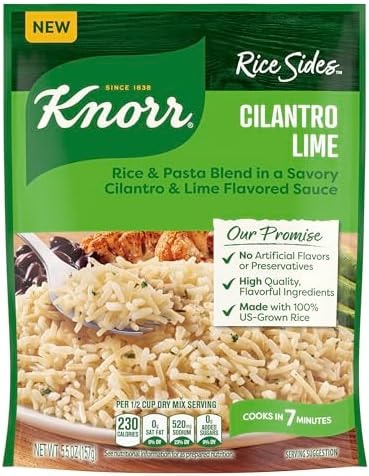 Knorr Cilantro Lime Rice Sides 5.5 oz, Quick Easy Meal, Side Dish, 1PK