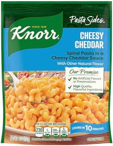 Knorr Pasta Sides Cheesy Cheddar Rotini For Delicious Quick Pasta Side Dishes 4.3 oz