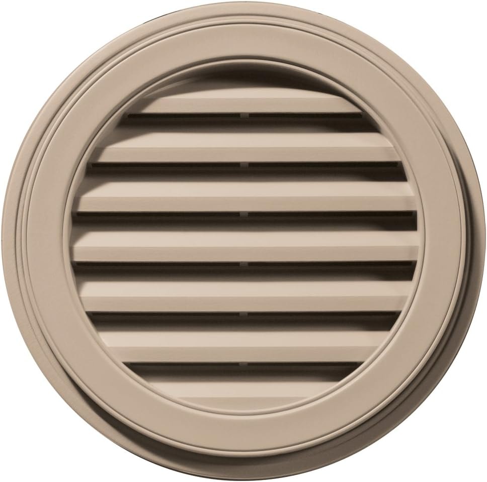Builders Edge 120032222023 22" Round Vent 023, Wicker