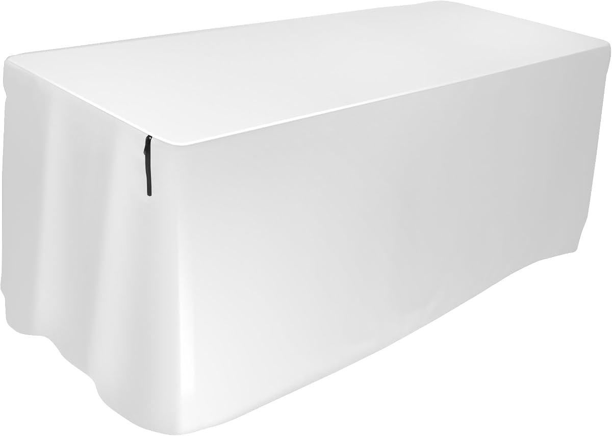Ultimate Support USDJ-6TCW Attractive, Pleat-free, Form-fitting Table Cover - White, 6 ft.