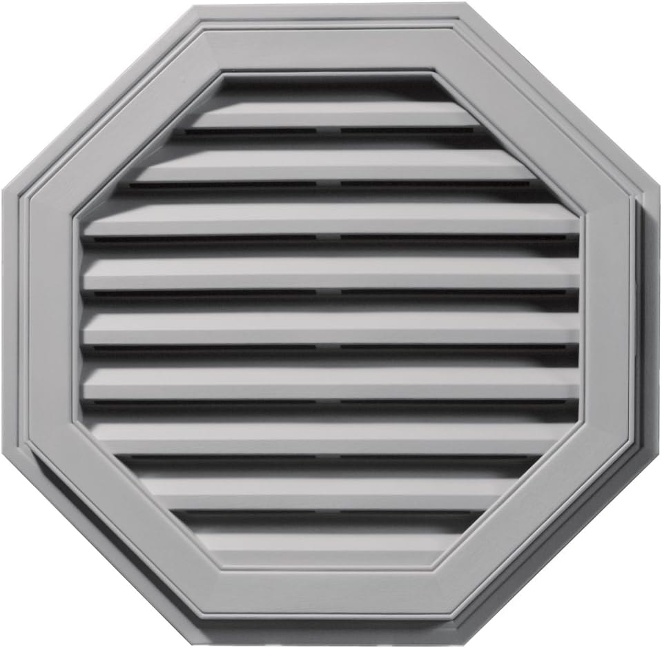 Builders Edge 120012727016 27" Octagon Vent 016, Gray