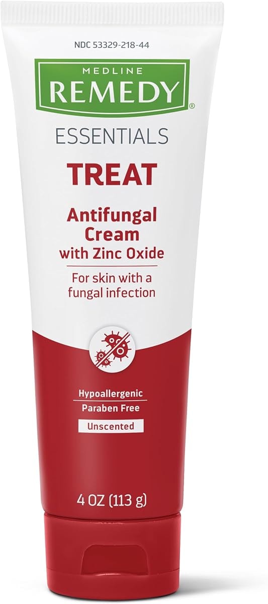 Medline Soothe & Cool Inzo Antifungal Cream, with Miconazole Nitrate, 5-oz Tube (Pack of 12)