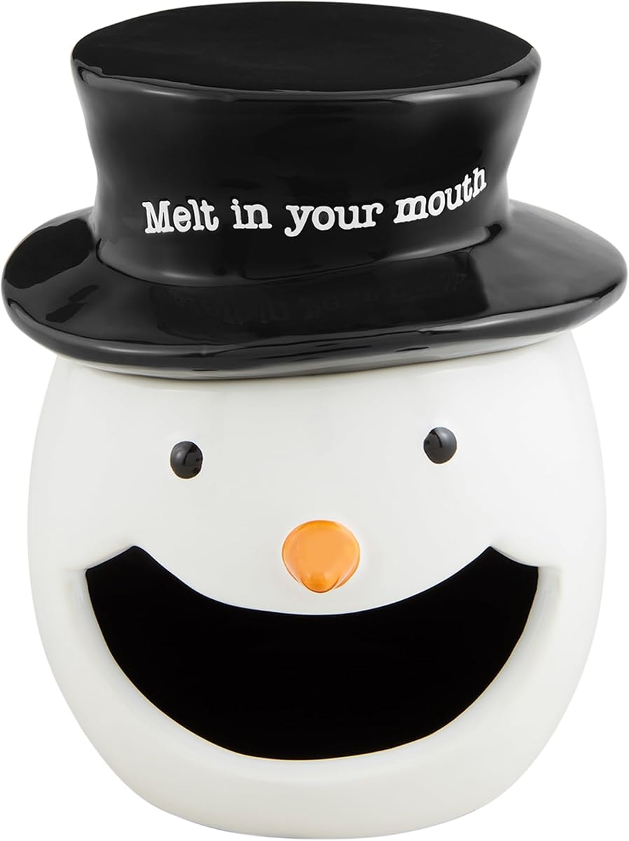 Mud Pie Open Candy Container, Snowman, 7" x 5 1/2"