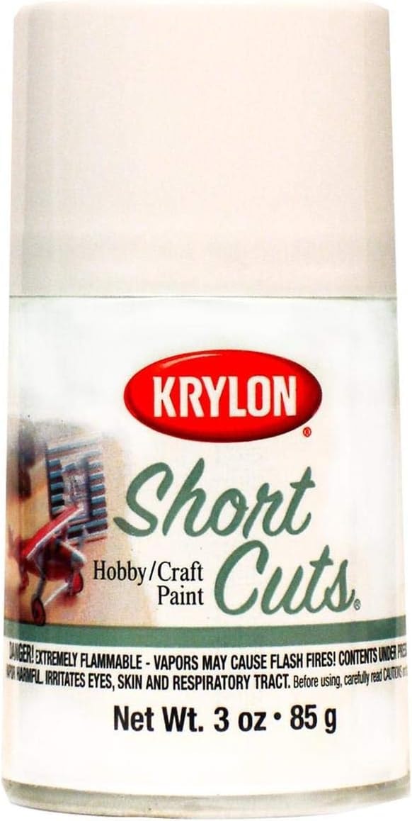 Krylon Short Cuts 3 Oz. High-Gloss Enamel Spray Paint, White - 1 Each