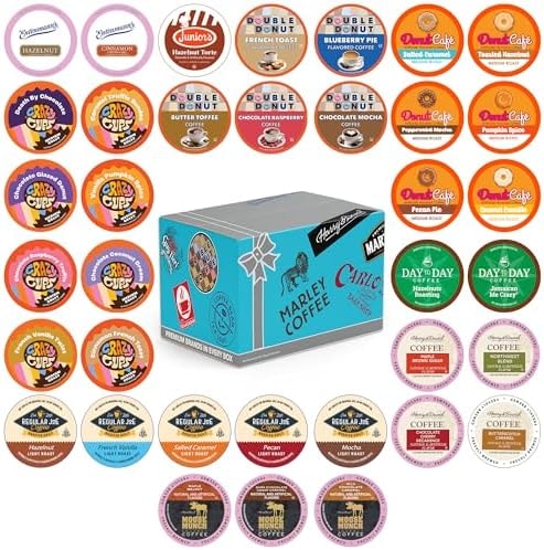 Crazy Cups Flavored Coffee Pods Variety Pack for Keurig K Cups Brewers, Assorted Flavored Coffee Sampler, 36 Count(Pack of 1)