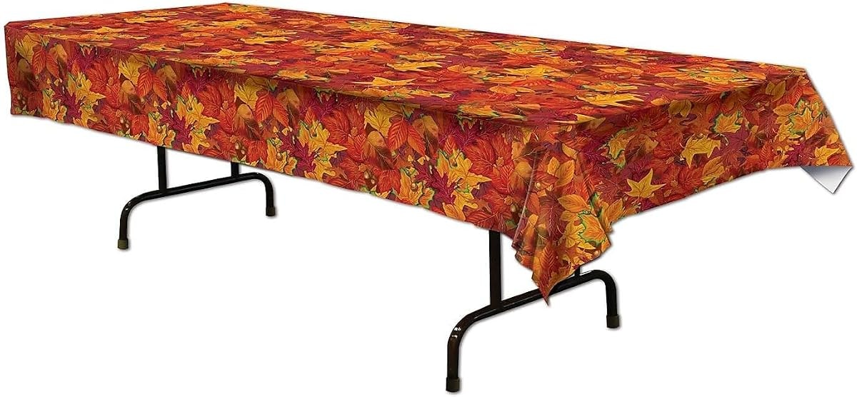 Beistle, 2 Piece Fall Leaf Tablecovers, 54'' x 108''